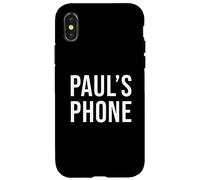 Paul's Phone Black White Name Paul Case for iPhone X/XS