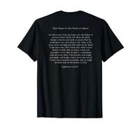 Paul's Prayer to the Ephesians Bible Verses on Back T-Shirt