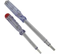 PaulStore 2-Piece Electrical Mains Voltage Tester Screwdriver Set, Insulated VD for Safety, 100-500V AC Test Range, Professional Electrician Tool