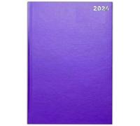 PaulStore 2026 A4 / A5 / A6 Diary Day to Page or Week to View Desk Diary Hard Back Casebound Back Cover (Purple, A5 Dap)
