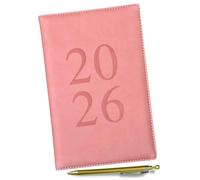 PaulStore 2026 Day A Page A5 Diary Pu Index Diary Padded Cover Organiser Planner (Pink)