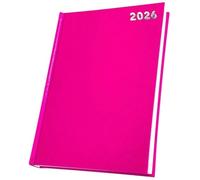 PaulStore 2026 Diary A4/A5/A6 Pastel Colour Fashion Week to View, Day A Page Desk Diary (Pink, A4 Week To VIew)