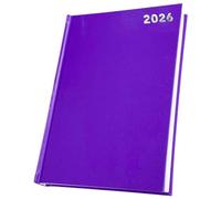 PaulStore 2026 Diary A4/A5/A6 Pastel Colour Fashion Week to View, Day A Page Desk Diary (Purple, A5 Week To View)