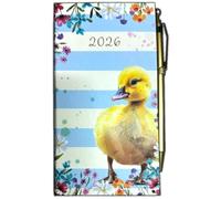 PaulStore 2026 Diary Slim Line Week to View Slim Fashion Diaries for Gift and Animated Diary (Duck)