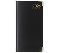 PaulStore 2026 DIARY SLIM LINE WEEK TO VIEW WITH METAL EDGE (Black)