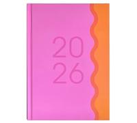 PaulStore 2026 Pocket Week To View Diary Pocket Diary and Fashion Diary Girls Ladies Ribbon (Pink)