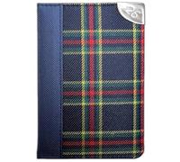 PaulStore 2026 Pocket Week to View Tartan Material Pocket Designer Diary (Blue)