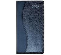 PaulStore 2026 Slim Line Week to View Padded Diary D-Range Case Bound (Black)