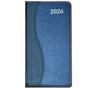 PaulStore 2026 Slim Line Week to View Padded Diary D-Range Case Bound (Blue)