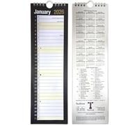 PaulStore 2026 Slim month to view spiral bound wall planner calendar black and white