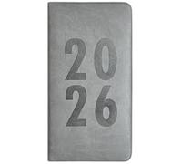 PaulStore 2026 Slim Week to View Diary Fabric Design Fashion Diary (Grey)