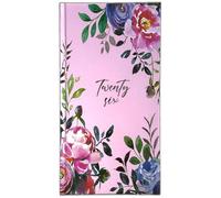 PaulStore 2026 Slim Week To View Vintage Flowers & Typo Designer Diary (Pink)