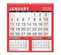 PaulStore 2026 Wall Calendar Home Office 3 Month to View Planner in Hanging