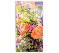 PaulStore 2026 Week To View Slim Floral Photographic Designer Diary (Purple)