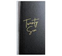 PaulStore 2026 Week To View Slim Textured Linen Stars And Strip Diary (Textured Linen Black)