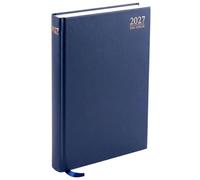 PaulStore 2027 Desk Diary A4 A5 A6 | 2027 Planner Week to View & Page a Day | Hardbacked Executive Journal for Office, Home & School (Blue, A4 Day A Page)