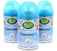 PaulStore 3 PACK, AIRESS AUTOMATIC SPRAY REFILLS 250ML AIR FRESHNER AIRESS SELECT SCENTS (Cotton Inspiration)