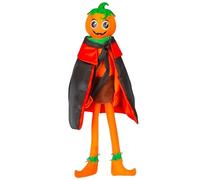 PaulStore 30cm Halloween The Boo Crew Plush Characters - Cute Skeleton and Pumpkin Soft in Spooky Costumes, Perfect Halloween Décor and Gift (2Pcs Mr & Mrs Pumpkin)