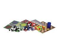 PaulStore 7 in 1 Games Set Compendium Chess, Draughts, Ludo, Goose, Backgammon, Snakes and Ladders Board Game for Ages 6 Years and Up | Nice Travel Games Set