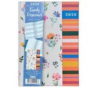 PaulStore A5 Diary 2026 Vintage Floral & Butterfly Week To View Notes Dates Calendar (Grey Butterflies)