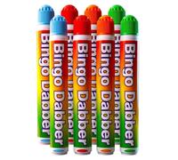 PaulStore Bingo Markers Dabbers Set - Mixed Colour Non-Drip Ink Pen with Classic Sponge Tip Nib, Fast Drying Dabbing Pens for Bingo Players