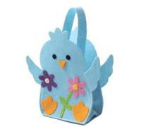 PaulStore Easter Felt Chick Bag - Treasure Hunt Easter Egg Kids Fun Children Handle (Blue)