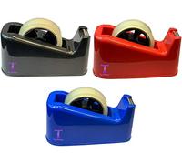 PaulStore Large Tape Dispenser Heavy Duty Desktop Office SELLOTAPE CELLOTAPE Pack Holder (Red)