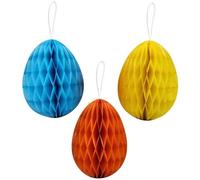 PaulStore Pack Of 3 Easter Party Large Honeycomb Paper Tablescape Table Hanging Decoration 25cm Random