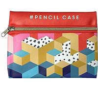 PaulStore PU Leather Boys Girls Pencil Case Zip Kids School Stationery Crayon Pouch Bag (Orange & Multicolored)