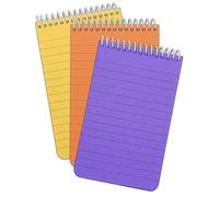 PaulStore Spiral Mini Notepads Multipack (5 or 10 Pack) - Vibrant Neon Multi-Coloured Pocket Notebooks, Ruled Paper, 76 x 126mm - Ideal for Home, Office, and School (5Pcs)