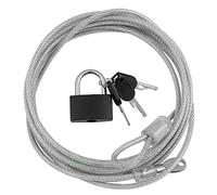 PaulStore Steel Security Vinyl Coated Cable & Padlock 3M Long Bike/Car/Trailer/Secure Lock