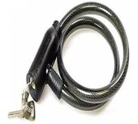 PaulStore Steel Spiral Cable Bicycle Bike Lock 2 Keys Cycle Chain PVC Non scrachable Sleve (Black)