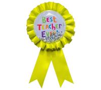 PaulStore The Gold Star Collection: Premium Gifts for Extraordinary Teachers - Class Act: Novelty Gifts Every Teacher Will Love (9cm Rosette Yellow)