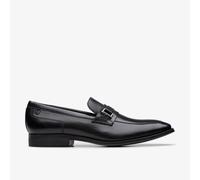 Clarks Men's Paulton Lo Black Leather Loafers, Slip Ons | Size: 10-Standard Fit Clarks Black 10-Standard Fit