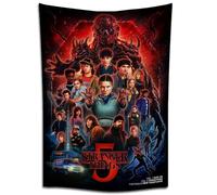 Pauluios Stranger Things Tapestry Poster For Kids Fans Bedroom Wall Hanging Decoration-Stranger Things Season 5 Tapestry For Teen Boy Birthday Party Gifts-150X100CM