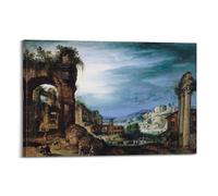 Paulus Brill Roman Ruin Landscape Fine Artwork Poster Canvas Wall Art Decorative Picture Prints Modern Decor 16x24inch(40x60cm)