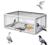 PAUQRWIE Pigeon Trap Cage Bird Traps for Small Birds Folding One-Way Entrance Trapping Portable U-Trap Door for Dove Feral Breeding Supply Pigeon Coop