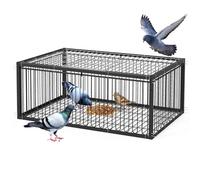 PAUQRWIE Pigeon Trap Cage Bird Traps for Small Birds with One-Way Entry Trapping for Quail Chicks Doves Feral Cat Pigeon Coop