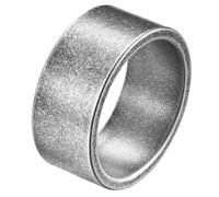 PAURO Titanium Steel 10mm Matte Brushed Rings For Men Vintage Simple Hip-Hop Jewelry Antique Silver Size N 1/2