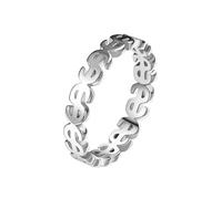 PAURO Unisex's Stainless Steel Classic Elegant Novel Trend Personalized Simple Ring Silver Size L 1/2