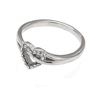 PAURO Women's Stainless Steel Simple Temperament Elegant Trend Light Luxury Ring Silver Style A Size L 1/2