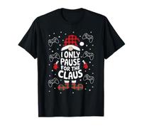 Pause for The Claus Christmas Gnome Controller Pattern T-Shirt