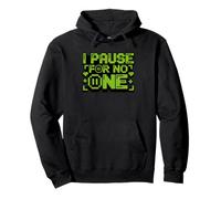 Pause No One Cozy Gamer Statement Pausing Life Humor Pullover Hoodie