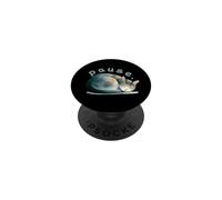 Pause. Sleeping Cat Design PopSockets Adhesive PopGrip