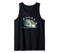 Pause. Sleeping Cat Design Tank Top