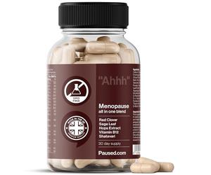 Paused Menopause Tablets - 60 Capsules | All-in-One Formula with Calcium, Vitamins & Herbal Extracts | for Women's Wellbeing and Vitality