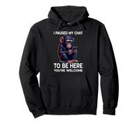 Paused My Chat Funny Online Dating App Cute Chimpanzee Pullover Hoodie
