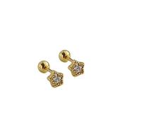 Pavé Color Crystal Star Stud Earrings Women Light Temperament Wedding Party Jewelry