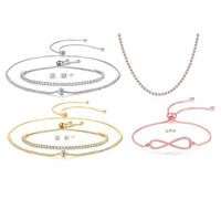 Pave Infinity Tri Set Made with Crystals From Swarovski®: Infinity Tri Set/One of Each/Two