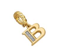 Pavé Initial B Pendant In 18ct Yellow With Diamonds